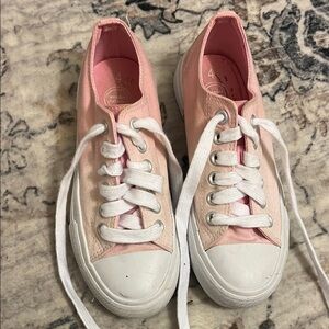 Kids Pink Canvas Sneakers